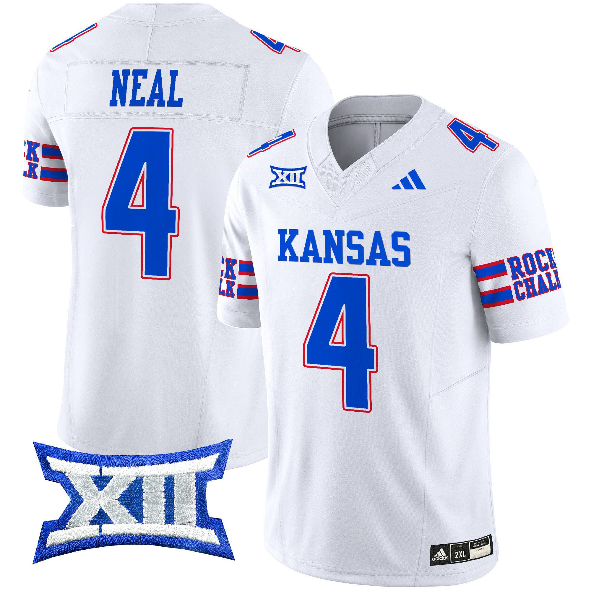 Men Kansas Jayhawks #4 Neal White 2024 Vapor Limited NCAA Jersey